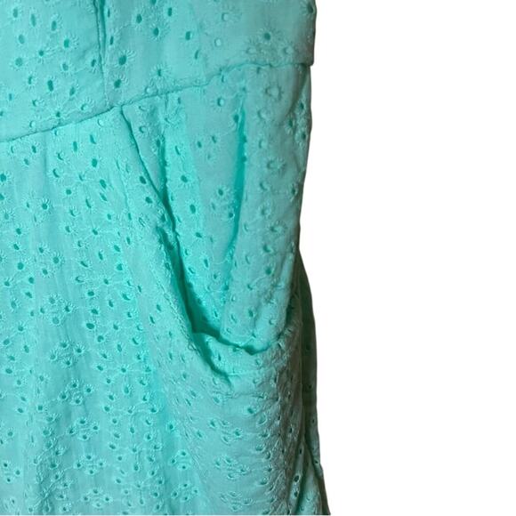 Unique Vintage Aruba‎ Blue Eyelet Rae Romper Women’s Size XL - Picture 4 of 6